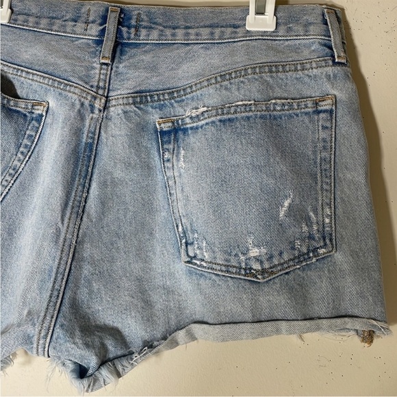 NEW! AGOLDE Parker Button Fly High Waist Distressed Denim Shorts. 31. - Picture 12 of 12